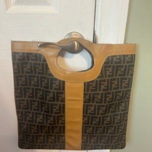 Fendi Vintage Foldover Shopper Handbag